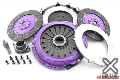 XClutch Clutch Kit with Chromoly Flywheel 9-Inch and Twin Solid Organic Clutch Discs Mitsubishi Lancer 2005-2006 2.0L 4-Cylinder - XKMI23522-2G