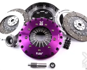 XClutch Clutch Kit with Chromoly Flywheel 9-Inch and Twin Solid Organic Clutch Discs XKSU23540-2G