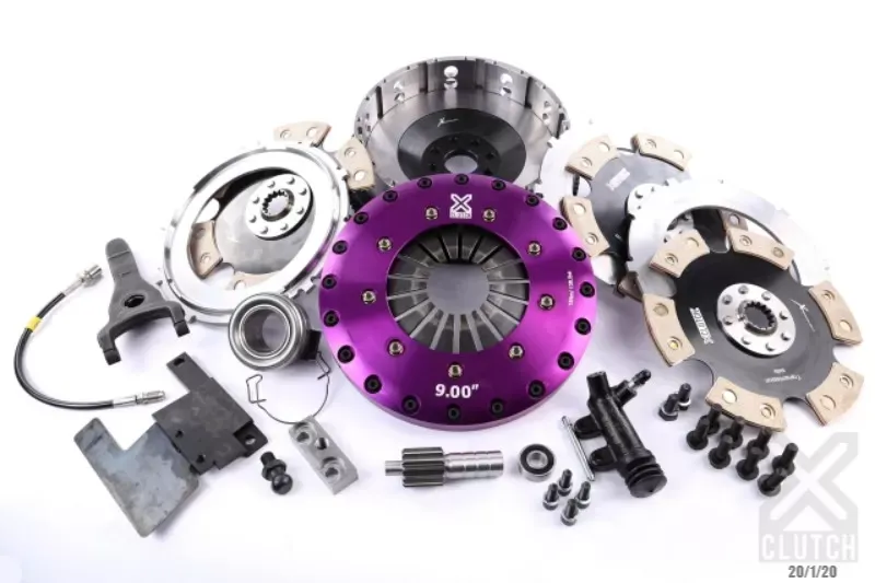 XClutch Clutch Kit Inc Chromoly Flywheel; 9 in. Triple Solid Ceramic Clutch Discs Toyota Supra 1993-1998 3.0L 6-Cyl - XKTY23536-3E