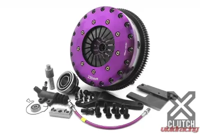 XClutch Clutch Kit with Chromoly Flywheel 9-Inch Twin Solid Ceramic Discs for Toyota Supra 1987-1992 - XKTY23597-2E
