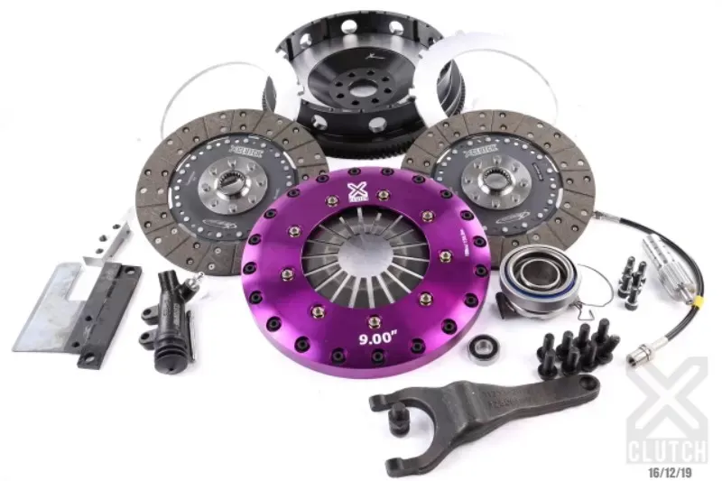 XClutch Clutch Kit with Chromoly Flywheel 9-Inch and Twin Solid Organic Clutch Discs Toyota Supra 1987-1992 3.0L 6-Cylinder - XKTY23597-2G