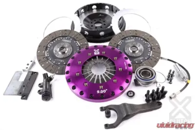 XClutch Clutch Kit with Chromoly Flywheel 9-Inch Twin Organic Discs for Toyota Supra 1987-1992 - XKTY23597-2G
