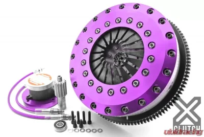 XClutch Clutch Kit with Chromoly Flywheel + HRB 9-Inch and Twin Solid Ceramic Clutch Discs Toyota Supra 1993-1998 3.0L 6-Cylinder Manual - XKTY23682-2E