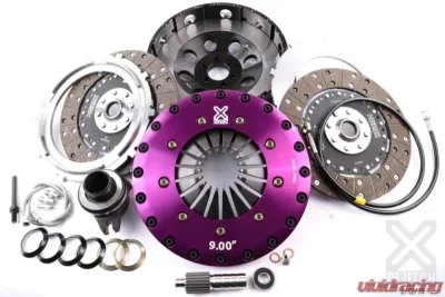 XClutch Clutch Kit with Chromoly Flywheel + HRB 9-Inch and Twin Solid Organic Clutch Discs Toyota Supra 1987-1992 3.0L 6-Cylinder - XKTY23683-2G