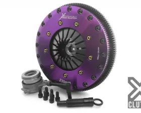 XClutch Clutch Kit with Chromoly Flywheel + HRB 9-Inch and Twin Solid Ceramic Clutch Discs Volkswagen Golf R 2012-2013 2.0L 4-Cylinder