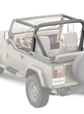 MasterTop Jeep YJ Sport Bar Covers For 1987-1991 Jeep Wrangler YJ Black Denim                                     - 12202115 - Image 3
