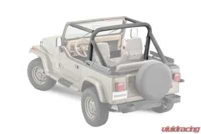 MasterTop Jeep YJ Sport Bar Covers For 1987-1991 Jeep Wrangler YJ Black Denim - 12202115