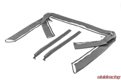 MasterTop Jeep YJ Sport Bar Covers For 1987-1991 Jeep Wrangler YJ Black Denim - 12202115