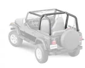 MasterTop Jeep YJ Sport Bar Covers For 1992-1995 Jeep Wrangler YJ Black Denim