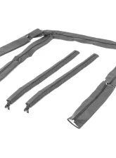 MasterTop Jeep YJ Sport Bar Covers For 1992-1995 Jeep Wrangler YJ Black Denim                                     - 12203115 - Image 2