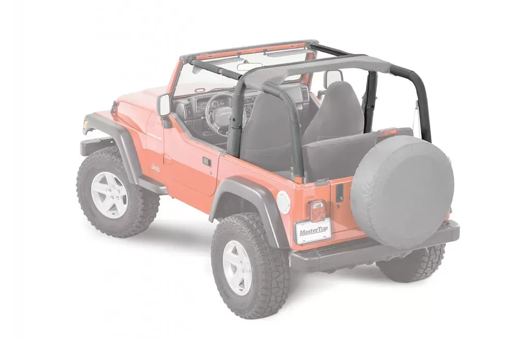 MasterTop Jeep TJ Sport Bar Covers For 1997-2002 Jeep Wrangler TJ Black Denim - 12204215