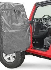 MasterTop Black Hard Door Storage Bags Pair Jeep CJ | Wrangler 1976-2018                                     - 13110001 - Image 3