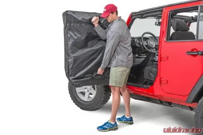MasterTop Black Hard Door Storage Bags Pair Jeep CJ | Wrangler 1976-2018 - 13110001