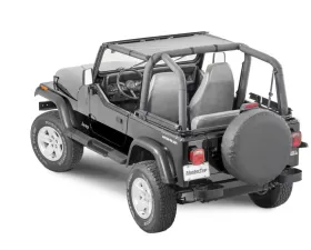 MasterTop Jeep YJ Mesh Bimini Top ShadeMaker For 1987-1995 Wrangler YJ Black