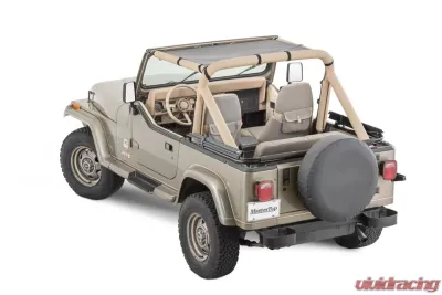 MasterTop Jeep YJ Mesh Bimini Top ShadeMaker For 1987-1995 Wrangler YJ Black - 14200101