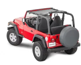 MasterTop Jeep TJ Mesh Bimini Top ShadeMaker For 1997-2006 Wrangler TJ Black