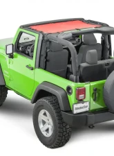 MasterTop Jeep JK Mesh Bimini Top ShadeMaker For 2007-2018 Wrangler JK 2 Door Red                                     - 14200302 - Image 2