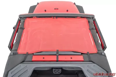 MasterTop Jeep JK Mesh Bimini Top ShadeMaker For 2007-2018 Wrangler JK 2 Door Red - 14200302