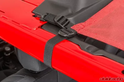 MasterTop Jeep JK ShadeMaker Freedom Mesh Bimini Top For 2007-2018 Wrangler JK 2 Door Black - 14201301