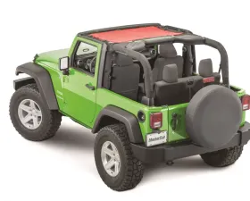 MasterTop Jeep JK ShadeMaker Freedom Mesh Bimini Top For 2007-2018 Wrangler JK 2 Door Red