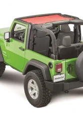 MasterTop Jeep JK ShadeMaker Freedom Mesh Bimini Top For 2007-2018 Wrangler JK 2 Door Red                                     - 14201302 - Image 4