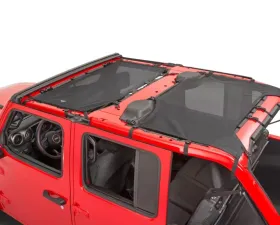 MasterTop Jeep JL ShadeMaker Freedom Mesh Bimini Top Plus For 18-Current Wrangler JL 4 Door Black