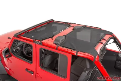 MasterTop Jeep JL ShadeMaker Freedom Mesh Bimini Top Plus For 18-Current Wrangler JL 4 Door Black - 14201601