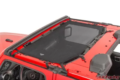 MasterTop Jeep JL ShadeMaker Freedom Mesh Bimini Top Plus For 18-Current Wrangler JL 4 Door Black - 14201601
