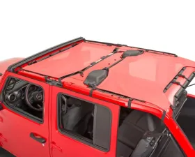 MasterTop Jeep JL ShadeMaker Freedom Mesh Bimini Top Plus For 18-Current Wrangler JL 4 Door Red