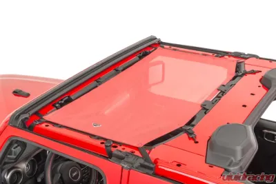 MasterTop Jeep JL ShadeMaker Freedom Mesh Bimini Top For 18-Current Wrangler JL 2/4 Door Red - 14202502