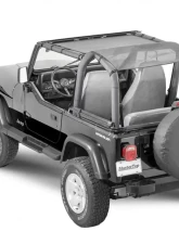 MasterTop Jeep TJ/YJ Mesh Bimini Top ShadeMaker Plus For 1992-2006 Wrangler TJ/YJ Black                                     - 14220201 - Image 3