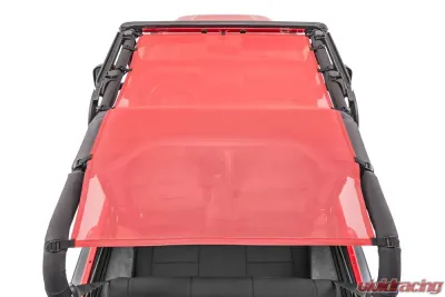 MasterTop Jeep TJ/YJ Mesh Bimini Top ShadeMaker Plus For 1992-2006 Wrangler TJ/YJ Red - 14220202