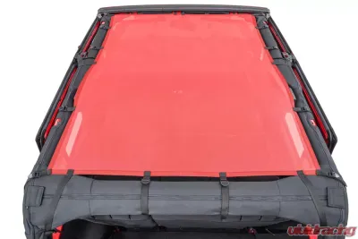 MasterTop Jeep JK Mesh Bimini Top ShadeMaker Plus For 2007-2018 Wrangler JK 4 Door Red - 14220402