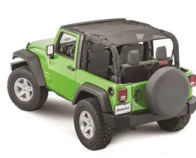 MasterTop Jeep JK ShadeMaker Freedom Mesh Bimini Top Plus For 2007-2018 Wrangler JK 2 Door Black