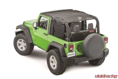 MasterTop Jeep JK ShadeMaker Freedom Mesh Bimini Top Plus For 2007-2018 Wrangler JK 2 Door Black - 14221301