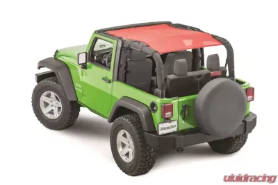 MasterTop Jeep JK ShadeMaker Freedom Mesh Bimini Top Plus For 2007-2018 Wrangler JK 2 Door Red - 14221302
