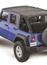 MasterTop Jeep JK ShadeMaker Freedom Mesh Bimini Top Plus For 2007-2018 Wrangler JK 4 Door Black                                     - 14221401 - Image 5