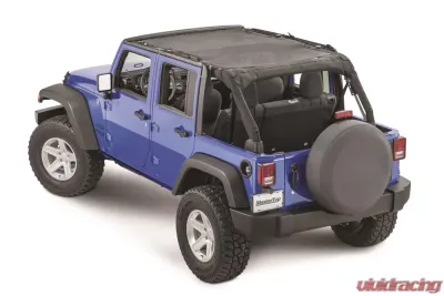 MasterTop Jeep JK ShadeMaker Freedom Mesh Bimini Top Plus For 2007-2018 Wrangler JK 4 Door Black - 14221401