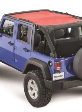 MasterTop Jeep JK ShadeMaker Freedom Mesh Bimini Top Plus For 2007-2018 Wrangler JK 4 Door Red                                     - 14221402 - Image 4