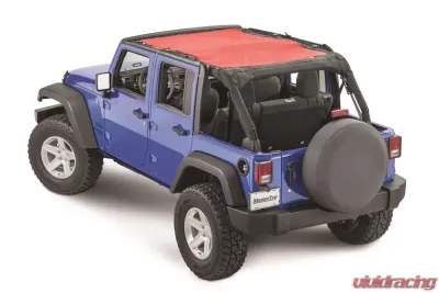MasterTop Jeep JK ShadeMaker Freedom Mesh Bimini Top Plus For 2007-2018 Wrangler JK 4 Door Red - 14221402