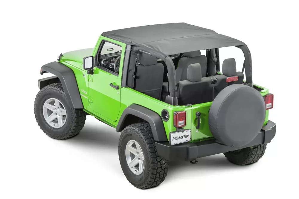 MasterTop Black Diamond Bimini Top Plus Jeep Wrangler JK 2 Door 2007-2018 - 14300335