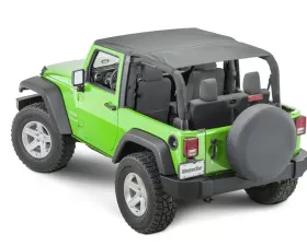 MasterTop Black Diamond Bimini Top Plus Jeep Wrangler JK 2 Door 2007-2018