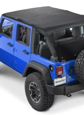 MasterTop Jeep JK Cable Style Bimini Top Plus For 2007-2009 Wrangler JK 4 Door w/Header Includes Conversion Mastertwill                                     - 14300424 - Image 2