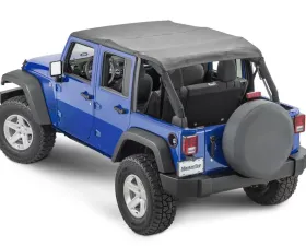 MasterTop Black Diamond Bimini Top Plus Jeep Wrangler JK 4 Door 2007-2018