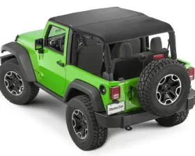 MasterTop Jeep JK Cable Style Bimini Top Plus For 2010-2018 Wrangler JK 2 Door w/ Header Mastertwill