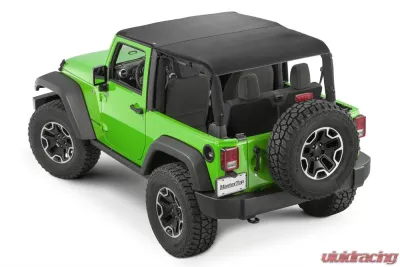 MasterTop Jeep JK Cable Style Bimini Top Plus For 2010-2018 Wrangler JK 2 Door w/ Header Mastertwill - 14300824