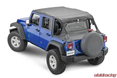 MasterTop Black Diamond Zip Down WindStopper Jeep Wrangler JK 4 Door 2007-2018 - 14400435