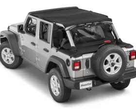 MasterTop Jeep JL Regular Tonneau Cover 2 Piece Combo For 18-Current Wrangler JLU 4Dr Soft Top Models MasterTwill Wind Stopper
