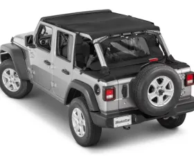MasterTop Jeep JL Regular Tonneau Cover 2 Piece Combo For 18-Current Wrangler JLU 4Dr Hard Top Models MasterTwill Wind Stopper