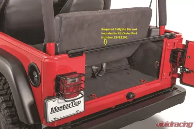 MasterTop Black Diamond Tonneau Cover Jeep Wrangler YJ 1992-1995 - 14503135